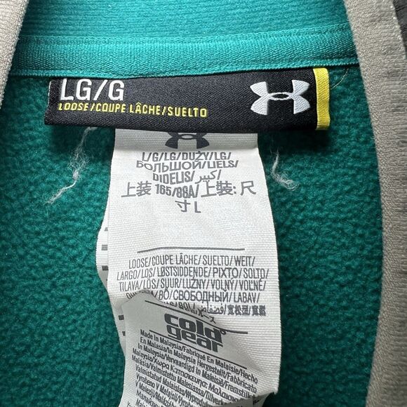 Under Armour 1/4 Zip Pullover Jacket Womens Size Large Teal Camo Colorblock - Picture 8 of 12
